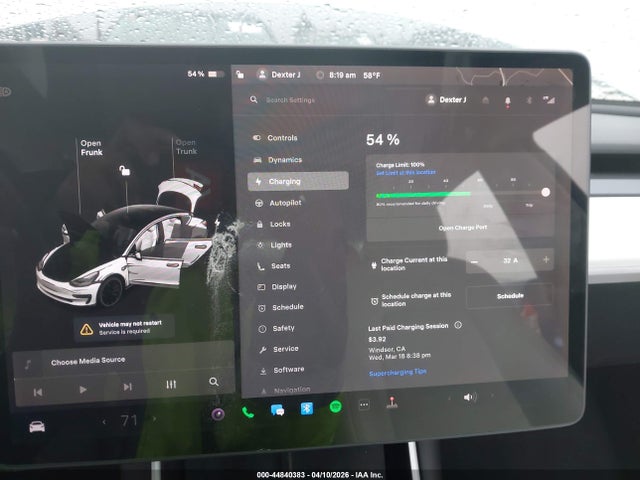 2018 Tesla Model 3 Long Range/mid Range მანქანა იყიდება აუქციონზე, vin: 5YJ3E1EA0JF168732, აუქციონის ნომერი: 44840383