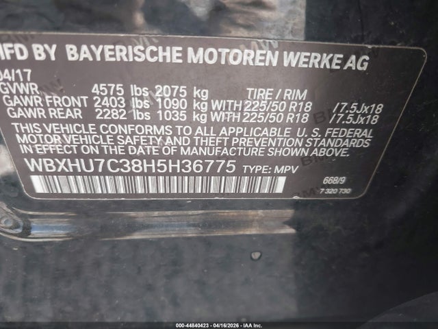 WBXHU7C38H5H36775 BMW X1 Sdrive28i