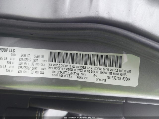 Продаж на аукціоні авто 2014 Jeep Cherokee Latitude, vin: 1C4PJMCB7EW248394, номер лоту: 44840457