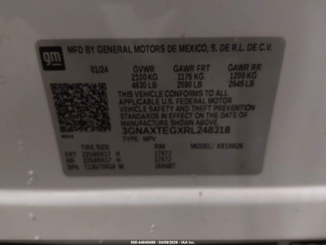 2024 CHEVROLET EQUINOX 3GNAXTEGXRL248318 Photo 8