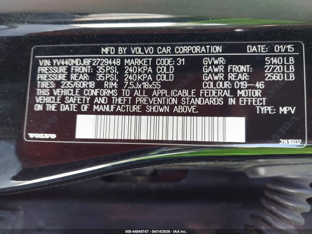 2015 VOLVO XC60 YV440MDJ8F2729448 Photo 8