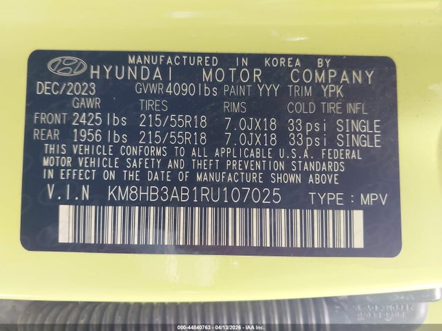 2024 HYUNDAI KONA KM8HB3AB1RU107025 Photo 8