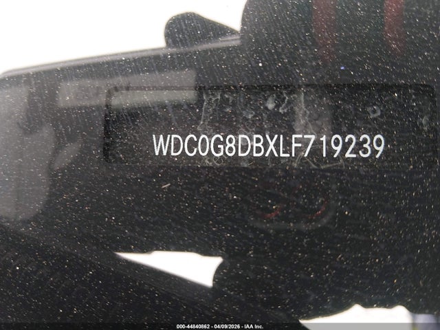 44840862 :رقم المزاد ، WDC0G8DBXLF719239 vin ، 2020 Mercedes-benz Glc 300 مزاد بيع