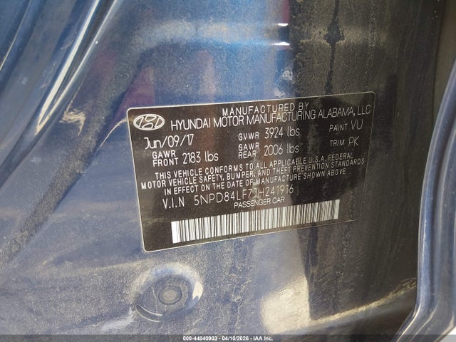Продажа на аукционе авто 2018 Hyundai Elantra Sel, vin: 5NPD84LF7JH241916, номер лота: 44840903