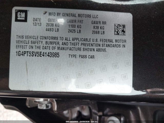 Aukcja sprzedaży 2014 Buick Verano Premium Group, vin: 1G4PT5SV5E4143985, numer aukcji: 44840988