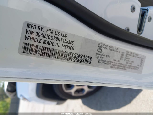 2022 Jeep Compass Trailhawk 4x4 მანქანა იყიდება აუქციონზე, vin: 3C4NJDDB8NT153385, აუქციონის ნომერი: 44841036