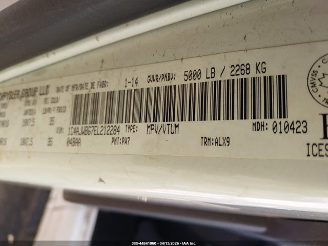 Aukcja sprzedaży 2014 Jeep Wrangler Sahara, vin: 1C4AJWBG7EL212284, numer aukcji: 44841060