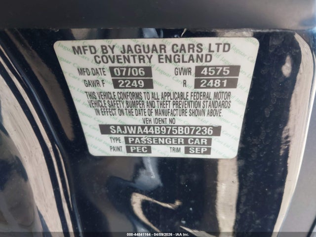 2007 JAGUAR XK SAJWA44B975B07236 Photo 8