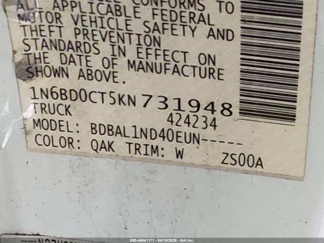 Nissan FRONTIER S 2019 1N6BD0CT5KN731948 Image 9