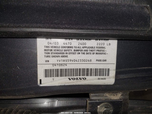 2004 VOLVO S60 YV1RS59V042330268 Photo 8
