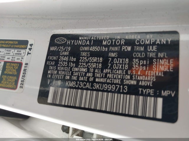Hyundai Tucson Ultimate 2019 KM8J3CAL3KU999713 Image 9