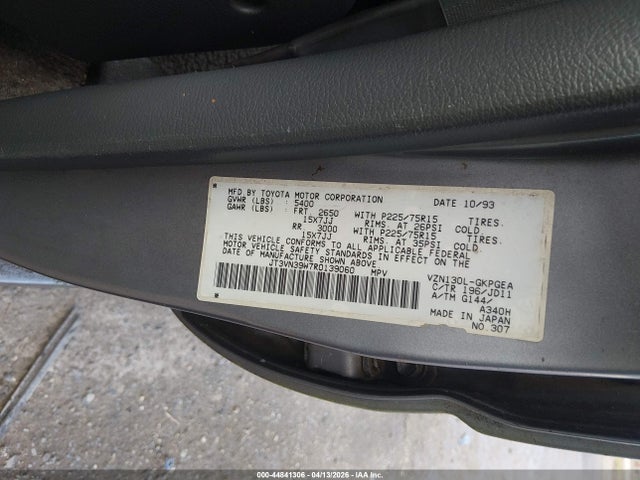 Продаж на аукціоні авто 1994 Toyota 4runner Vn39 Sr5, vin: JT3VN39W7R0139060, номер лоту: 44841306