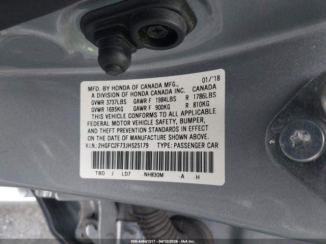 2HGFC2F73JH525179 Honda CIVIC EX