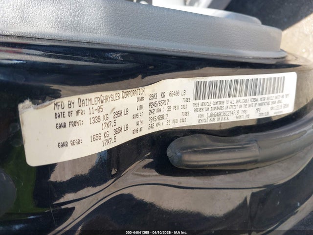 44841369 :رقم المزاد ، 1J8HG48K36C214718 vin ، 2006 Jeep Commander مزاد بيع