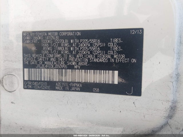 Scion XB 2014 JTLZE4FE0EJ050955 Image 9