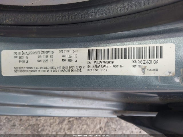 Aukcja sprzedaży 2008 Dodge Avenger Se, vin: 1B3LC46K78N538294, numer aukcji: 44841446
