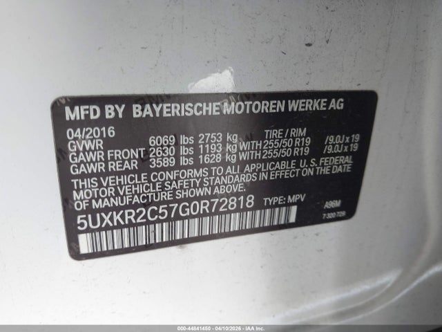 5UXKR2C57G0R72818 BMW X5 Sdrive35i