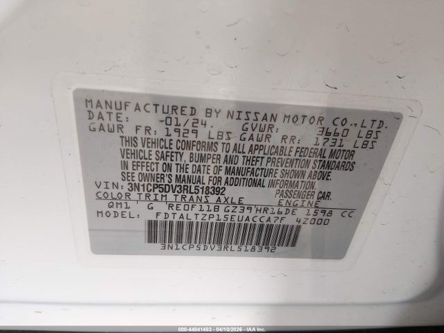 3N1CP5DV3RL518392 Nissan Kicks Sr Xtronic Cvt