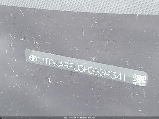 JTDKARFU3H3539341 Toyota Prius Two Eco