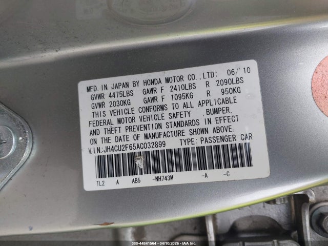 2010 ACURA TSX JH4CU2F65AC032899 Photo 8