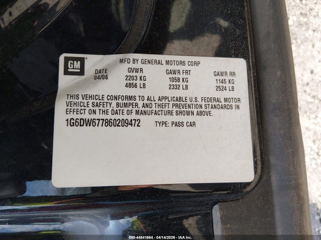 2006 CADILLAC STS 1G6DW677860209472 Photo 8