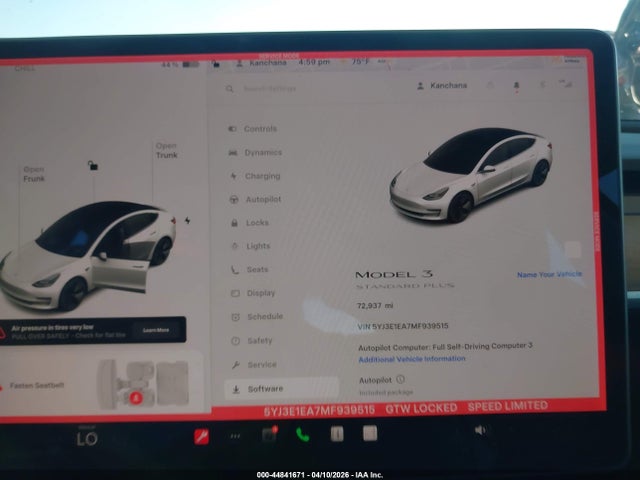 Aukcja sprzedaży 2021 Tesla Model 3 Standard Range Plus Rear-wheel Drive, vin: 5YJ3E1EA7MF939515, numer aukcji: 44841671