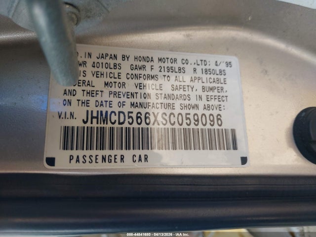 1995 HONDA ACCORD JHMCD566XSC059096 Photo 8