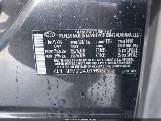 2023 HYUNDAI SANTA FE 5NMS1DAJXPH543712 Photo 8
