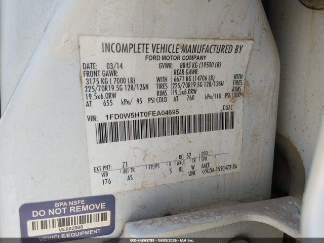 Ford F-550 Chassis Xl 2015 1FD0W5HT0FEA04695 Image 9