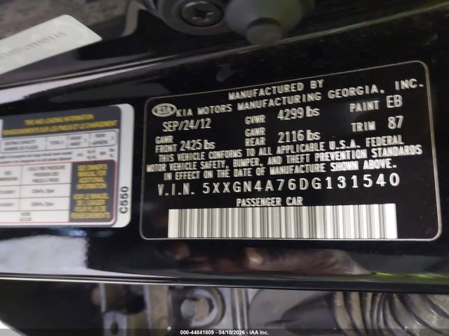 2013 KIA OPTIMA 5XXGN4A76DG131540 Photo 8