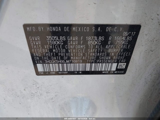 3HGGK5H66JM716819 Honda Fit Sport