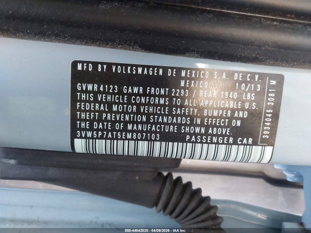 2014 VOLKSWAGEN BEETLE 3VW5P7AT5EM807103 Photo 8