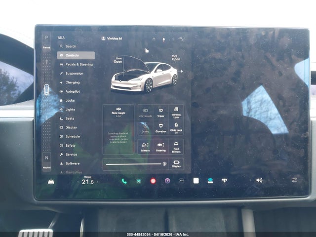 44842054 :رقم المزاد ، 5YJSA1E53NF478129 vin ، 2022 Tesla Model S Dual Motor All-wheel Drive مزاد بيع