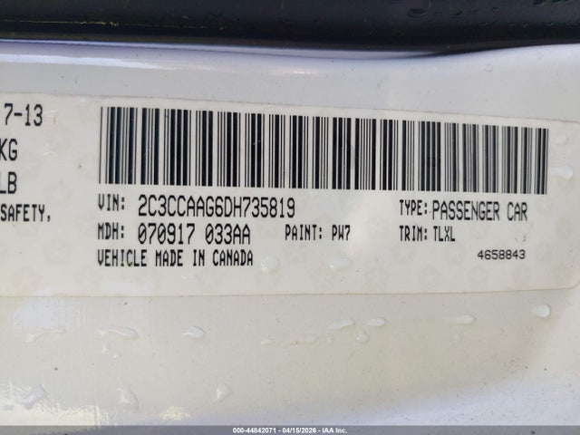 2013 Chrysler 300 Motown მანქანა იყიდება აუქციონზე, vin: 2C3CCAAG6DH735819, აუქციონის ნომერი: 44842071