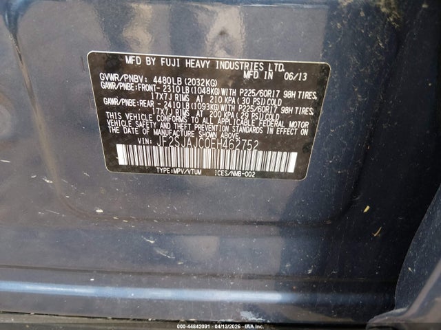 Продажа на аукционе авто 2014 Subaru Forester 2.5i Limited, vin: JF2SJAJC0EH462752, номер лота: 44842091