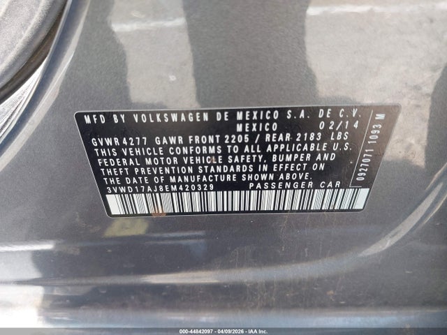 2014 VOLKSWAGEN JETTA 3VWD17AJ8EM420329 Photo 8