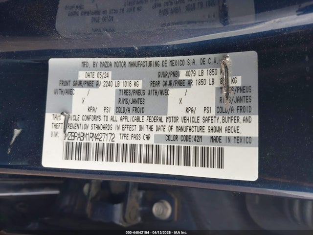 2024 MAZDA MAZDA3 3MZBPABM1RM427172 Photo 8