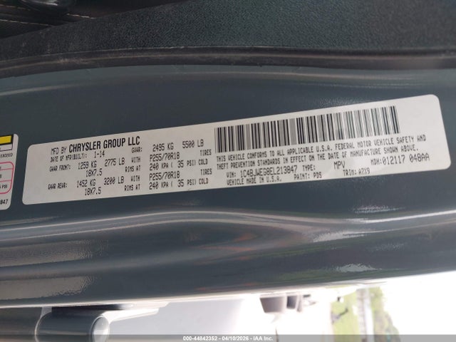 2014 Jeep Wrangler Unlimited Sahara მანქანა იყიდება აუქციონზე, vin: 1C4BJWEG8EL213847, აუქციონის ნომერი: 44842352