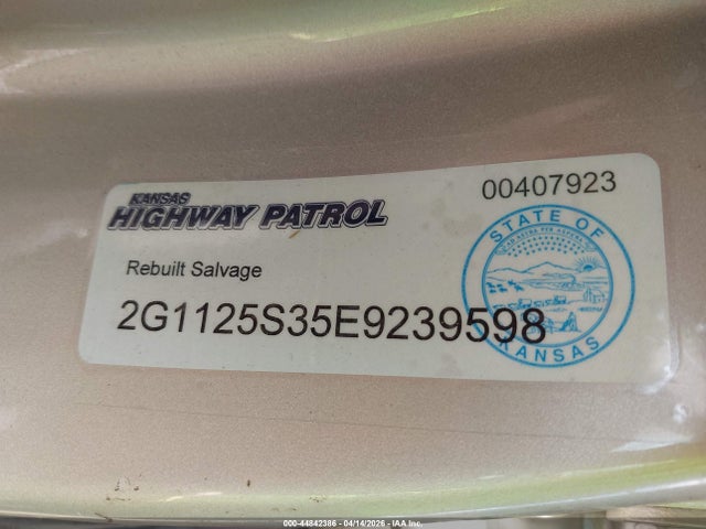 44842386 :رقم المزاد ، 2G1125S35E9239598 vin ، 2014 Chevrolet Impala 2lt مزاد بيع