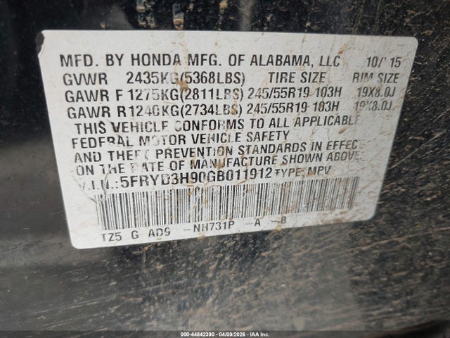 2016 ACURA MDX 5FRYD3H90GB011912 Photo 8