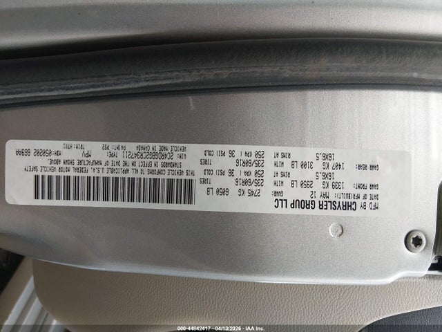 44842417 :رقم المزاد ، 2C4RDGBG2CR347211 vin ، 2012 Dodge Grand Caravan Se/avp مزاد بيع