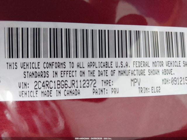 Chrysler Pacifica Touring L 2018 2C4RC1BG6JR112372 Image 9