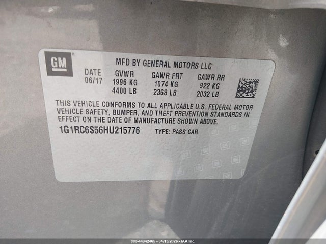 1G1RC6S56HU215776 Chevrolet VOLT LT