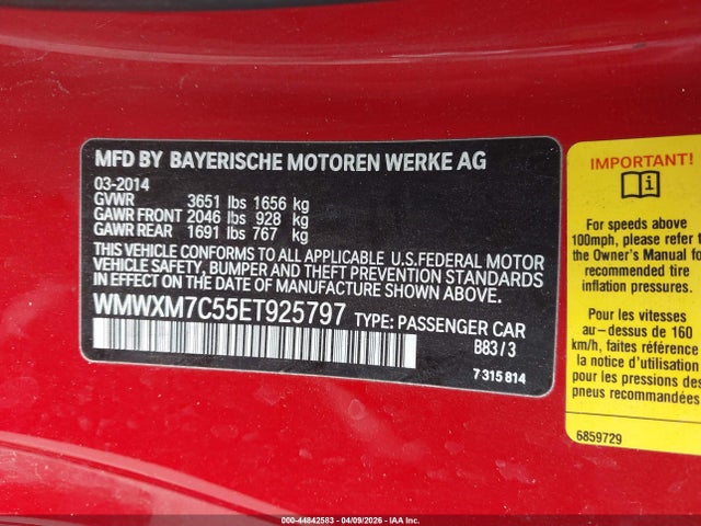 Mini Hardtop Cooper S 2014 WMWXM7C55ET925797 Image 9