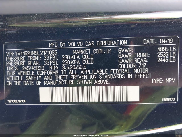 YV4162UM9L2171055 Volvo Xc40 T5 R-design