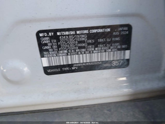 Продаж на аукціоні авто 2024 Mitsubishi Outlander Sport 2.0 Ralliart Awc, vin: JA4ARUAU4RU020254, номер лоту: 44842631