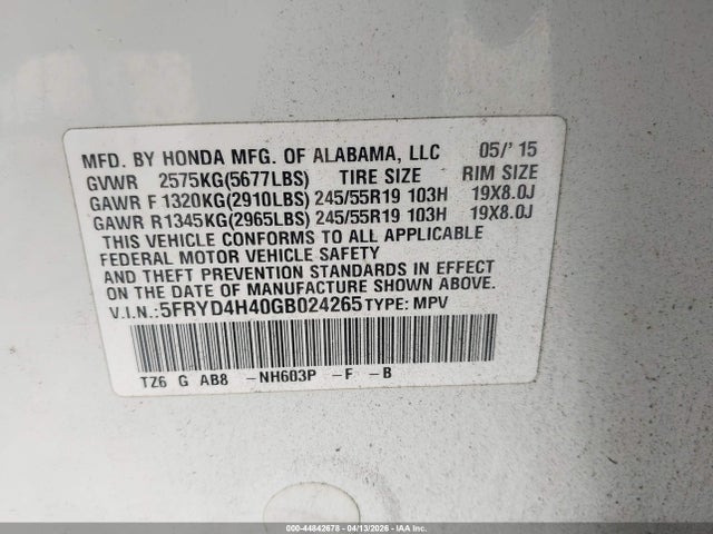 2016 ACURA MDX 5FRYD4H40GB024265 Photo 8