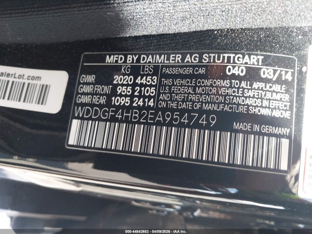 2014 Mercedes-benz C 250 Sport მანქანა იყიდება აუქციონზე, vin: WDDGF4HB2EA954749, აუქციონის ნომერი: 44842682