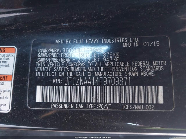 Scion FR-S 2015 JF1ZNAA14F9709871 Image 9