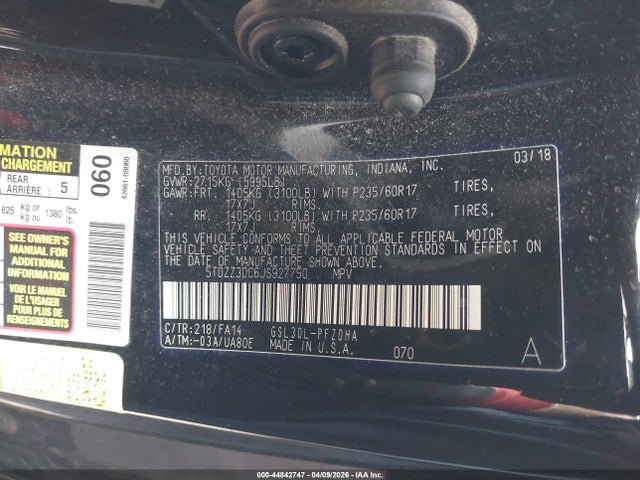 2018 TOYOTA SIENNA 5TDZZ3DC6JS927750 Photo 8